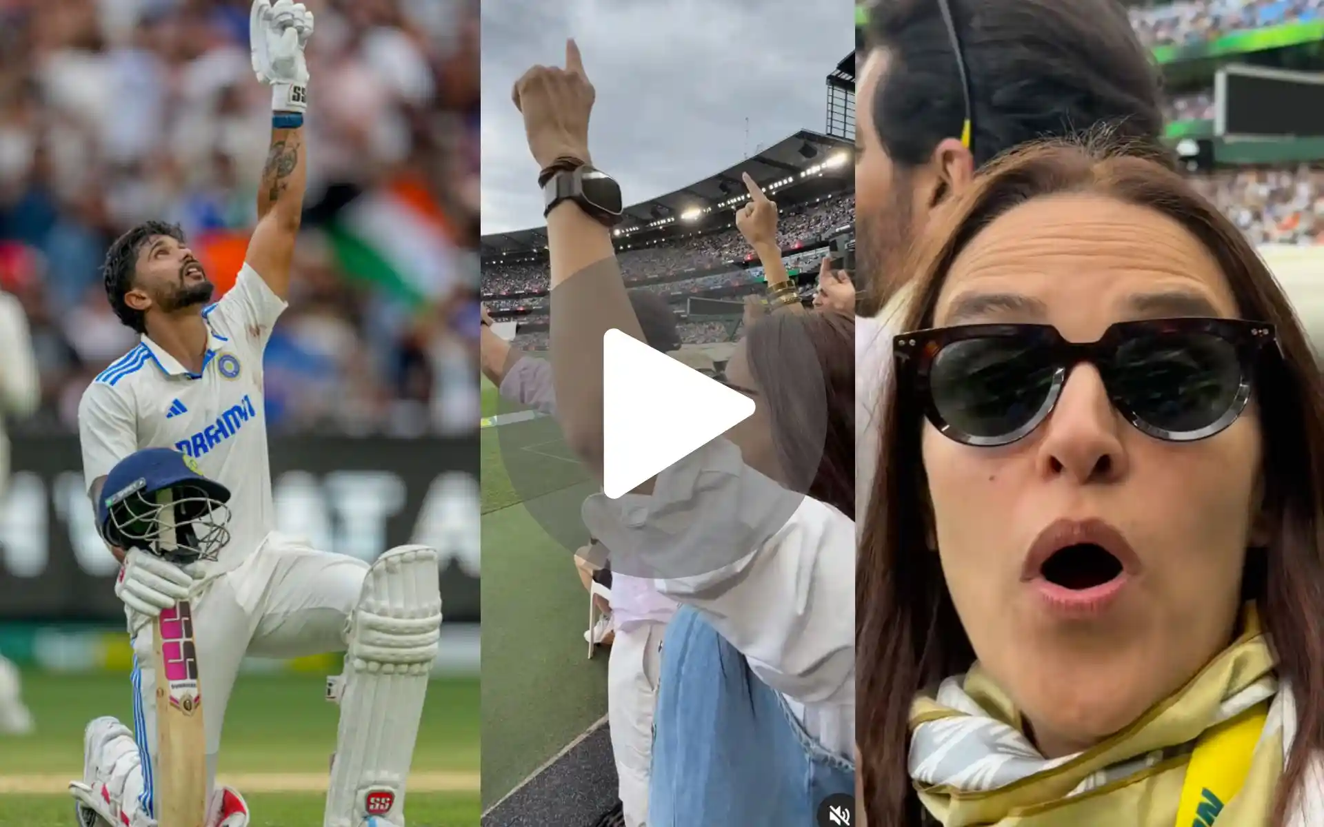 Angad Bedi And Neha Dhupia Spotted Celebrating Nitish Kumar's Century- Watch 